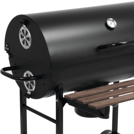 GRILL WĘGLOWY Z POKRYWĄ, RUSZT 71X34,5CM