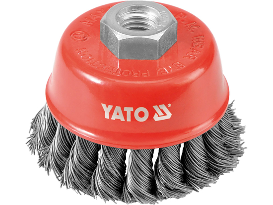 BROSSE AVANT FI 60 MM AVEC FILETAGE M14, FIL TENDU