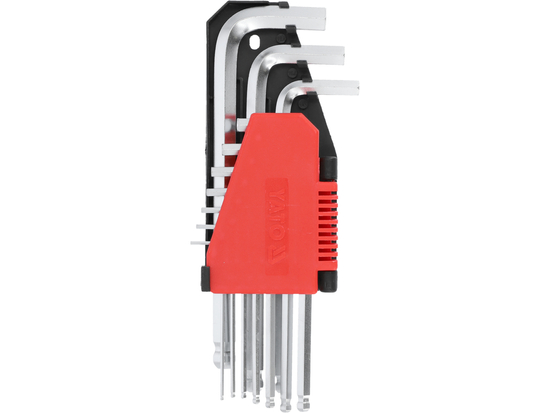  HEX KEY SET, BALL-SHAPED END 2-12 MM, 10 PCS