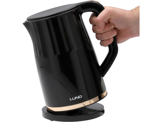 BOUILLOIRE ÉLECTRIQUE 1,7L, RÉGLAGE DE LA TEMPÉRATURE, NOIR