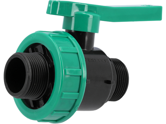BALL VALVE 1-1/4" X 1-1/4" PP