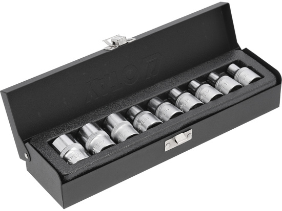 ZÁSUVNÉ KLÍČE TORX, VELKÉ E10-E24, SADA 9 KS