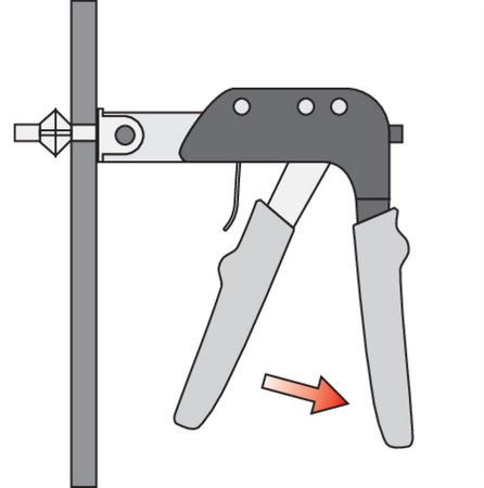 PLIERS FOR HOLLOW EXPANSION BOLTS