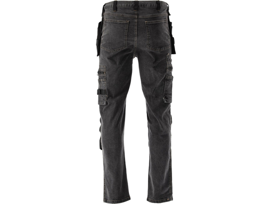 MONTAJE PANTALONES DE TRABAJO STRETCH JEANS TALLA GRIS ACERO. METRO