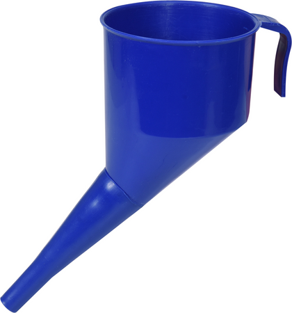 EMBUDO ANGULAR CON COLADOR AZUL 130MM