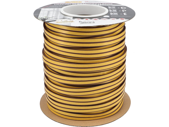 GUARNIZIONE PER FINESTRE E PORTE, EPDM, TIPO P, MARRONE, 100M