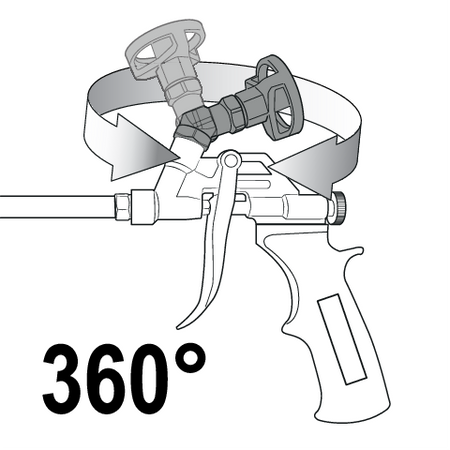 PISTOLA DE ESPUMA PU COM CESTO MÓVEL