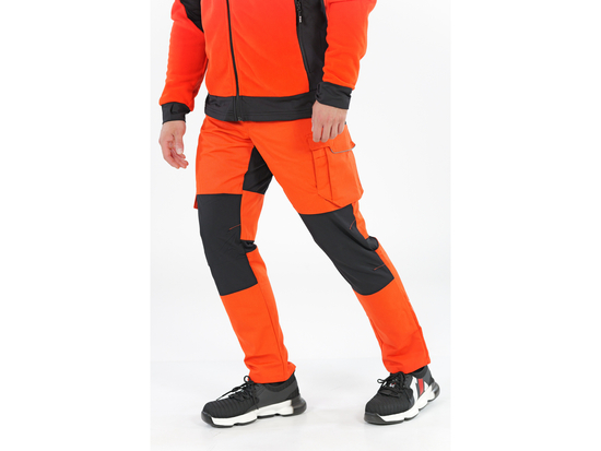 PRACOVNÍ KALHOTY 4-SMĚRNÉ ROZTAŽENÍ SERVAL ORANŽOVÁ VEL. 2XL