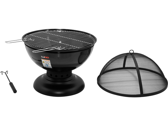 CHIMENEA DE ACERO CON REJILLA 54CM