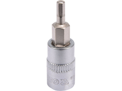 SOCKET BIT HEX 1/4" 3MM L37MM