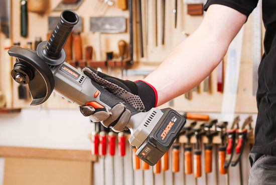 STHOR 20V TOOL KIT: ANGLE GRINDER AND DRILL DRIVER - BATTERY 2 AH