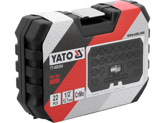 CONJUNTO DE TOMADA DE PARAFUSO DE SEGURANÇA AUDI 22 ELEMENTOS