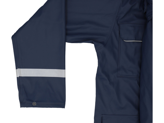 TAILLE DE L'ENSEMBLE DE PLUIE STRETCH MARINE. XL