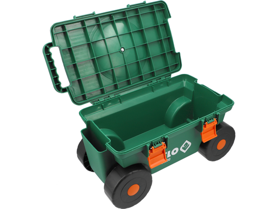GARDEN CART WITH 360° SEAT AND STORAGE