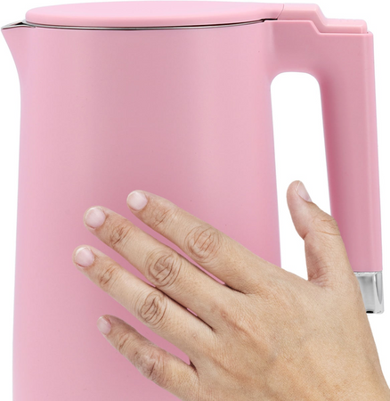 ЕЛЕКТРИЧЕСКА КАНА 1.5L РОЗОВА, COOL TOUCH