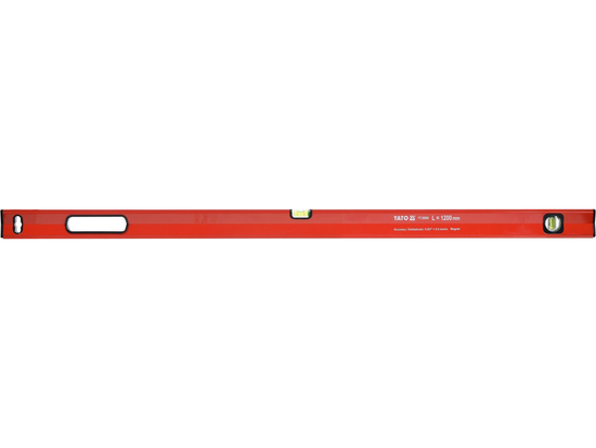 POZIOMNICA MAGNETYCZNA 1200 MM, PROFIL ALUMINIOWY, LAKIEROWANY, DWIE LIBELLE, UCHWYT, DOKŁADNOŚĆ 0,5 MM/M