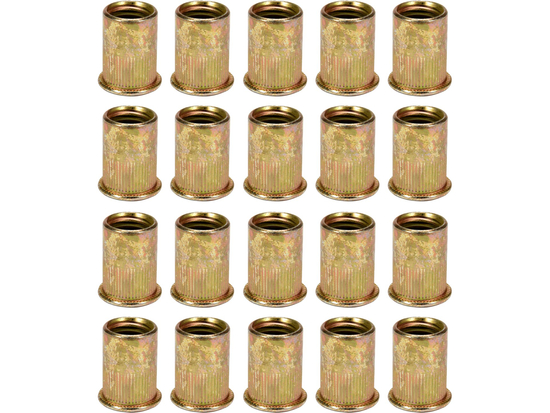 20 PCS M6 THREADED STEEL RIVET NUTS