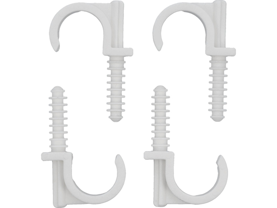 STAFFE DI MONTAGGIO E INSTALLAZIONE CON PERNO DI INSTALLAZIONE RAPIDA PER TUBO DA 25MM, 4 PZ.