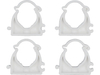 SUPPORTI DI MONTAGGIO CLIPS INSTALLATORE CHIUSI PER TUBI E CAVI 20MM, 4 PZ.