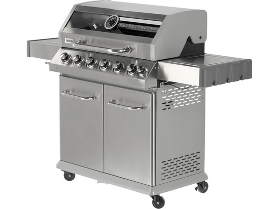 ITAMI 6+1 GÁZGRILL, ROZSDAMENTES ACÉL 20,5KW, ÜVEGVEL