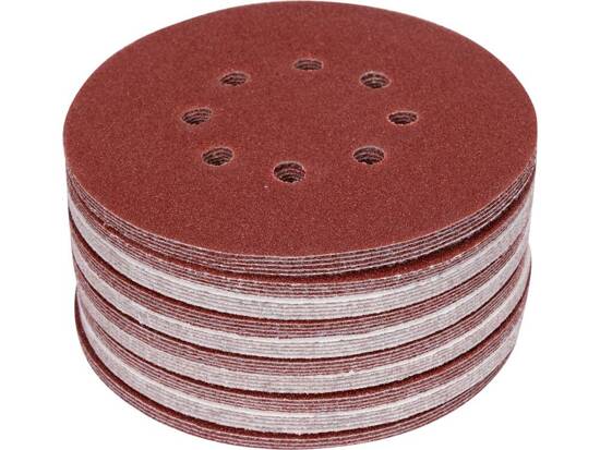 DISCO ABRASICO VELCRO 8 FORI P60 150 MM / 50 PZ.