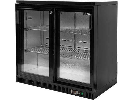 ESPOSITORE REFRIGERANTE PER BOTTIGLIE CON 2 PORTE SCORREVOLI