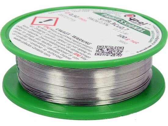 LEGANTE, FILO PER SALDATURA SENZA PIOMBO CON FLUSSO SU BOBINA 0,5 MM, 100 G, SN99,3CU0,7