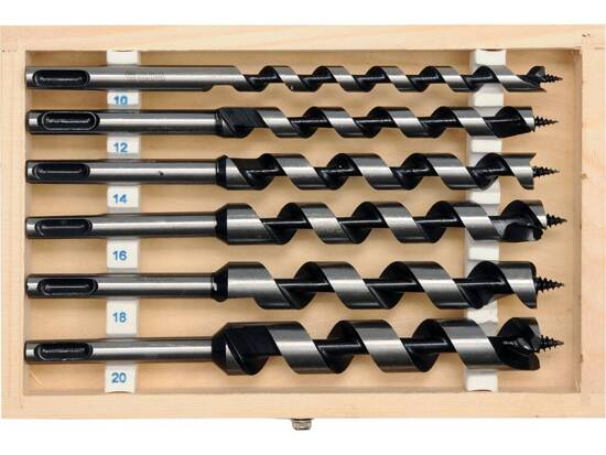 PUNTE PER LEGNO SDS+, L-230 MM, FI 10-20 MM, SET DA 6 PZ.