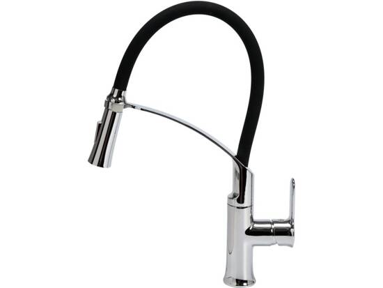 RUBINETTO PER LAVABO CON BOCCA FLESSIBILE FLEXIBLE 2-BLACK