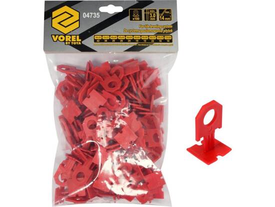 SISTEMA CLIP PER LIVELLARE PIASTRELLE 3MM, 100 PZ