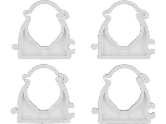 SUPPORTI DI MONTAGGIO CLIPS INSTALLATORE CHIUSI PER TUBI E CAVI 20MM, 4 PZ.