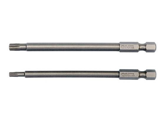 SKRŪVGRIEŽU UZGAĻI 1/4'', 2 GAB, TORX DROŠĪBA: T15X100MM, T27X100MM