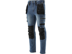 SPODNIE ROBOCZE MONTERSKIE STRETCH JEANS DARK BLUE ROZM. L/XL