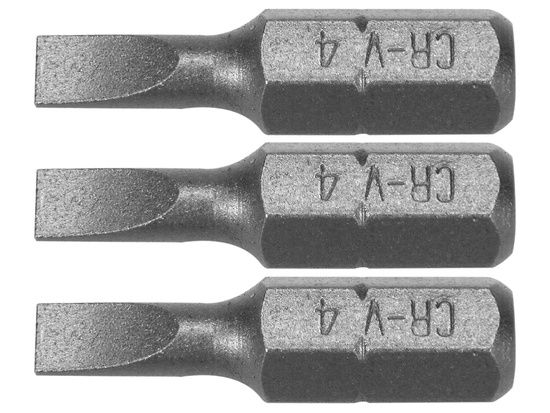 BITY 1/4"X25 MM, 4MM 3 SZT
