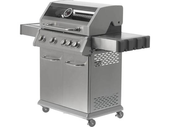 GRILL GAZOWY ITAMI 4+1 STAL NIERDZEWNA 14,2KW, Z SZYBĄ