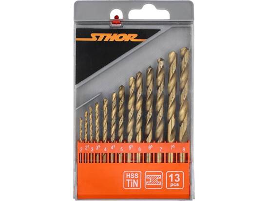 BROCAS DE METAL, TITÂNIO 2-8 MM / 13 PCS