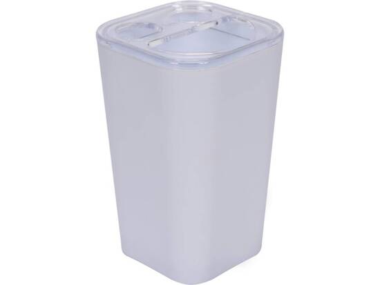 CANECA ESCOVA DE DENTES BRANCA CUBOIDE