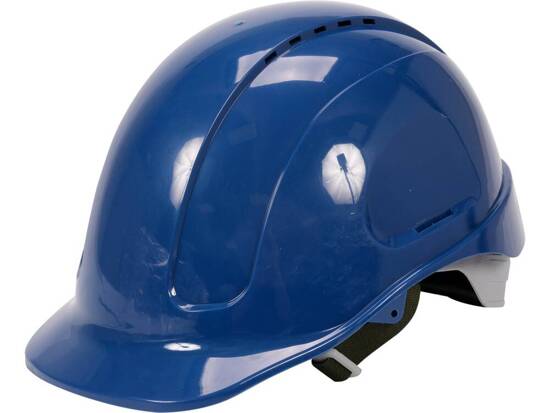 CAPACETE DE PROTEÇÃO AZUL ALTO CONFORTO AJUSTE RÁPIDO ABS