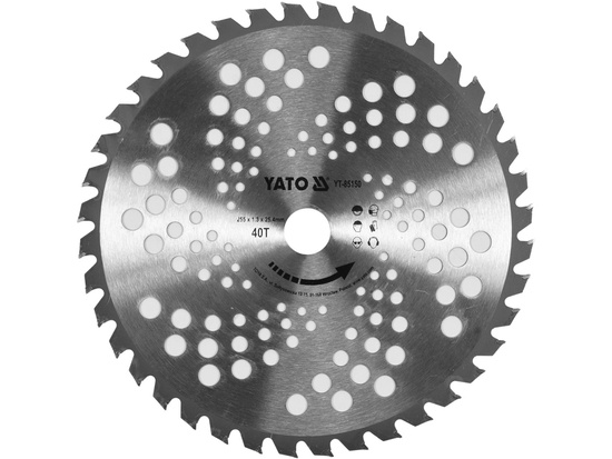 DISCO TCT PARA STRIMMERS 255MM COM FURO DE FIXAÇÃO 25,4MM PARA BRUBES E SELOS DE MADEIRA