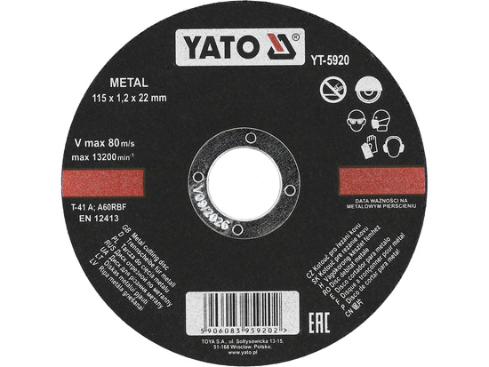 DISCOS DE CORTE DE METAL 115X1,2X22 MM