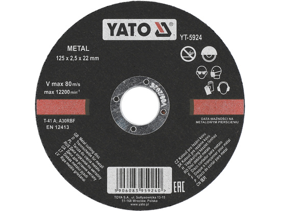 DISCOS DE CORTE DE METAL 125X2,5X22 MM