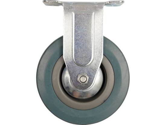 RODA FIXA COM BORRACHA CINZA 125MM