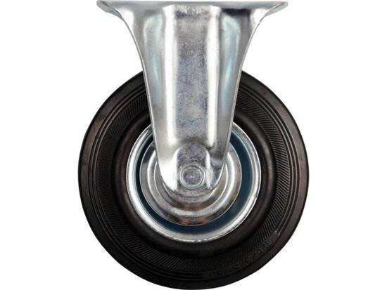 RODA FIXA COM BORRACHA PRETA 100MM