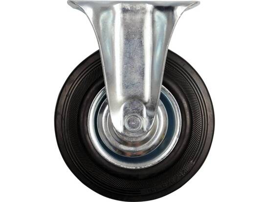 RODA FIXA COM BORRACHA PRETA 125MM