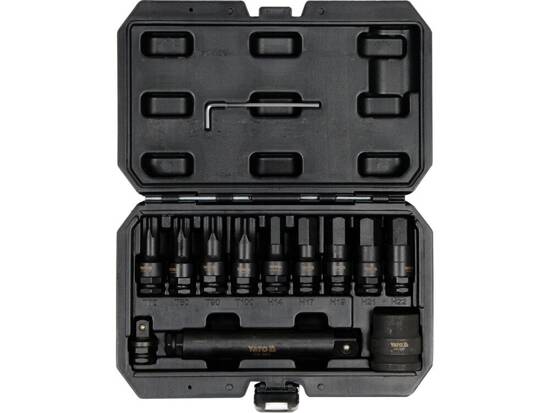 SADA NÁRAZOVÝCH KĽÚČOV HEX/TORX 3/4'' HEX/TORX