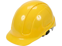 CASCO PROTECTOR AMARILLO ALTO CONFORT AJUSTE RÁPIDO ABS