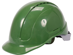 CASCO PROTECTOR VERDE ALTO CONFORT AJUSTE RÁPIDO ABS