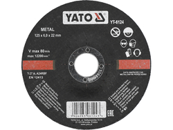 DISCO DE DESBASTE PARA METAL 125X6,0X22 MM / 5 UNDS.