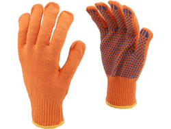 GUANTES DE ALGODÓN, MANCHAS, NARANJA, ''SFD''