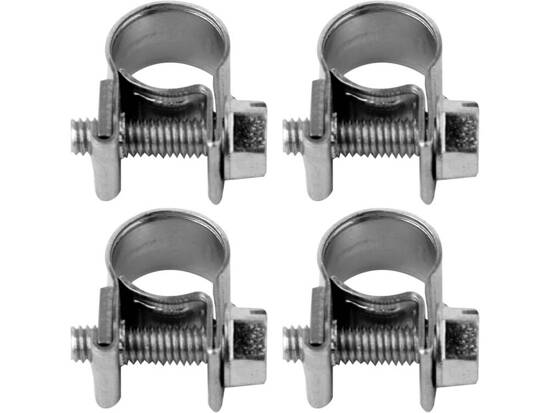 ABRAZADERA, ABRAZADERA DE TORNILLO, GALVANIZADA W1 MINI 10-12MM, 4 UNIDADES.